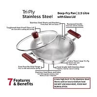 Hawkins Stainless Steel Tr-Ply 10" Frying Pan