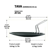 Hawkins Hard Anodized Tava 10" Pan