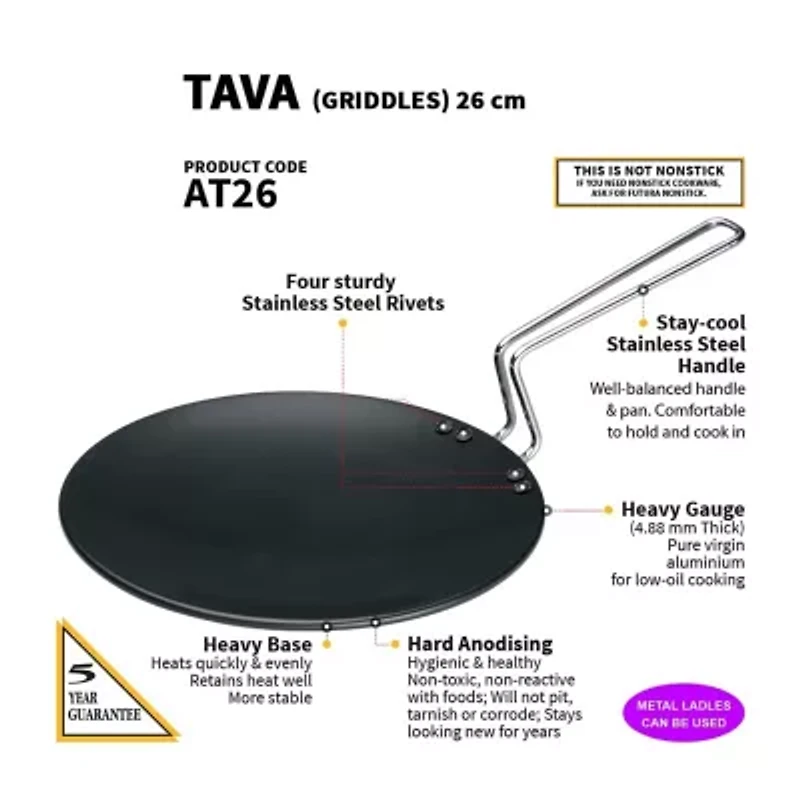 Hawkins Hard Anodized Tava 10" Pan
