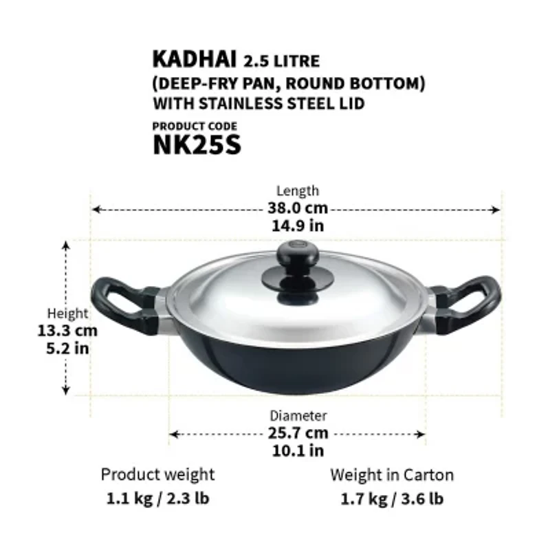 Hawkins Stainless Steel 10" Frying Pan with Lid
