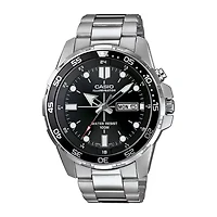 Casio Mens Silver Tone Stainless Steel Strap Watch Mtd1079d-1av