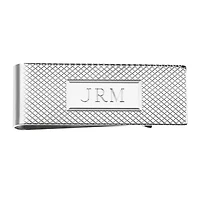 Personalized Grid Pattern Money Clip