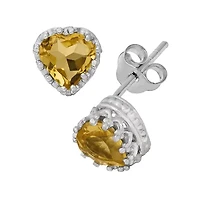 Genuine Citrine Sterling Silver Earrings