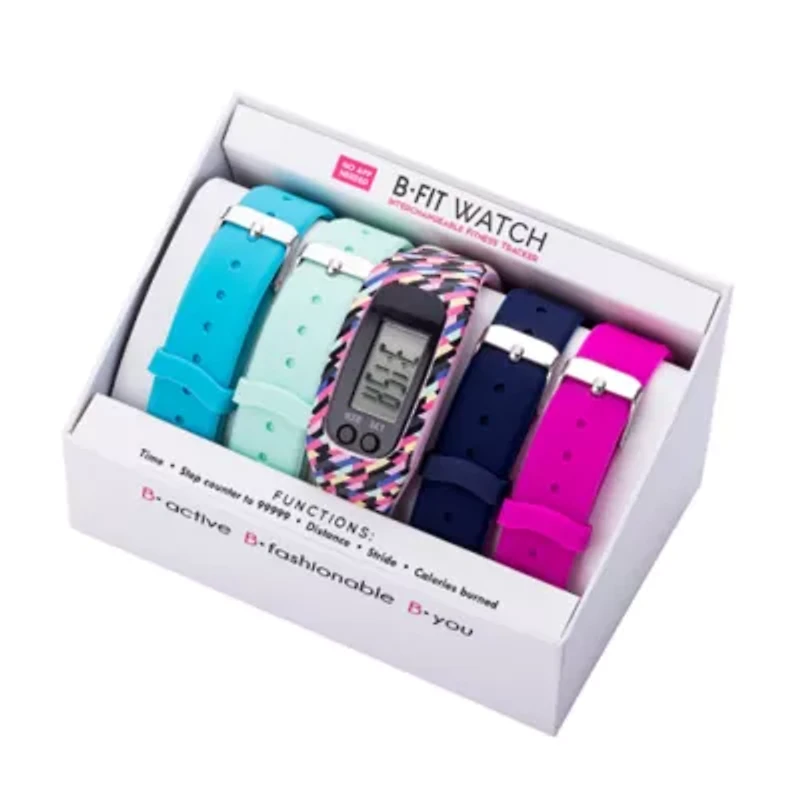 B-Fit Women's Activity Tracker & 5pc. Interchangeable Band Set-Ba2222bk607-078
