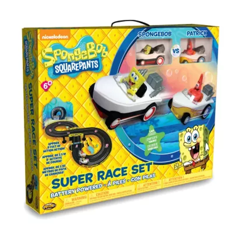 Nkok Inc. Junior Explorers Hot Rod Slot Race Set Spongebob Car