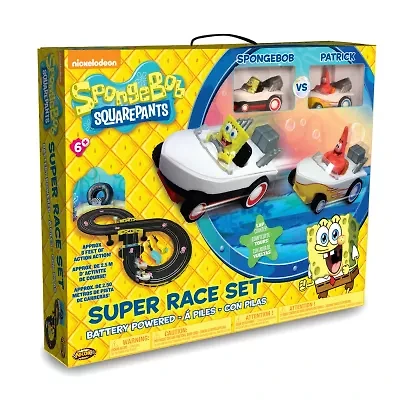 Nkok Inc. Junior Explorers Hot Rod Slot Race Set Spongebob Car