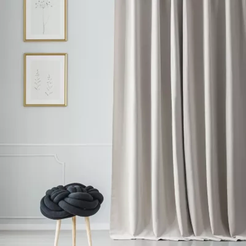 Exclusive Fabrics & Furnishing Rod Pocket Back Tab Light-Filtering Single Curtain Panel