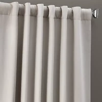Exclusive Fabrics & Furnishing Rod Pocket Back Tab Light-Filtering Single Curtain Panel