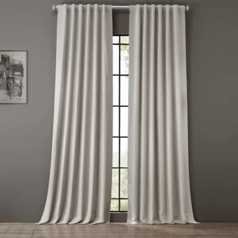 Exclusive Fabrics & Furnishing Rod Pocket Back Tab Light-Filtering Single Curtain Panel