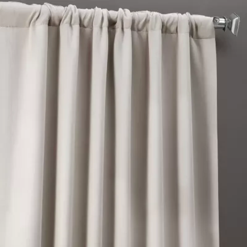 Exclusive Fabrics & Furnishing Rod Pocket Back Tab Light-Filtering Single Curtain Panel