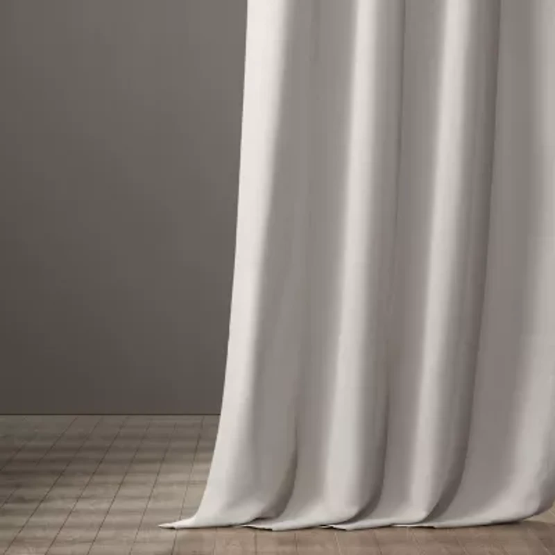 Exclusive Fabrics & Furnishing Rod Pocket Back Tab Light-Filtering Single Curtain Panel