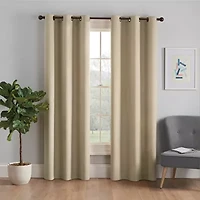 Eclipse Microfiber Grommet Top Energy Saving Blackout Single Curtain Panel