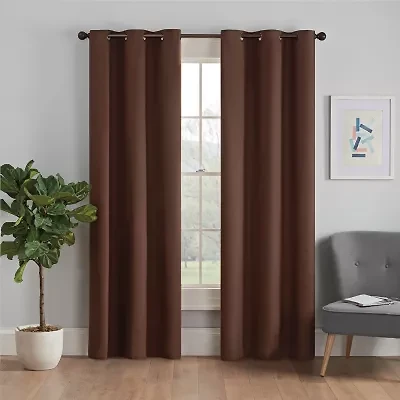 Eclipse Microfiber Grommet Top Energy Saving Blackout Single Curtain Panel