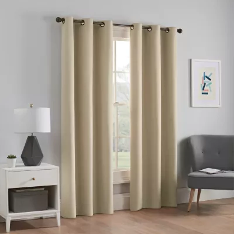 Eclipse Microfiber Grommet Top Energy Saving Blackout Single Curtain Panel