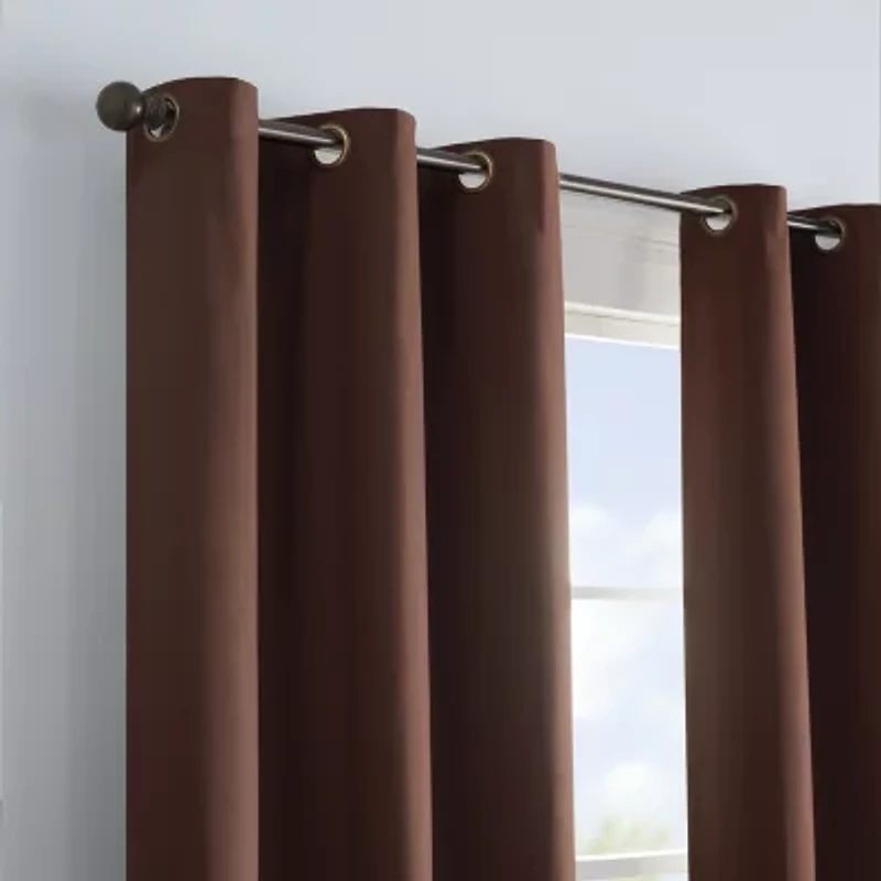 Eclipse Microfiber Grommet Top Energy Saving Blackout Single Curtain Panel