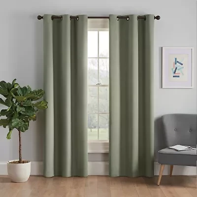 Eclipse Microfiber Grommet Top Energy Saving Blackout Single Curtain Panel