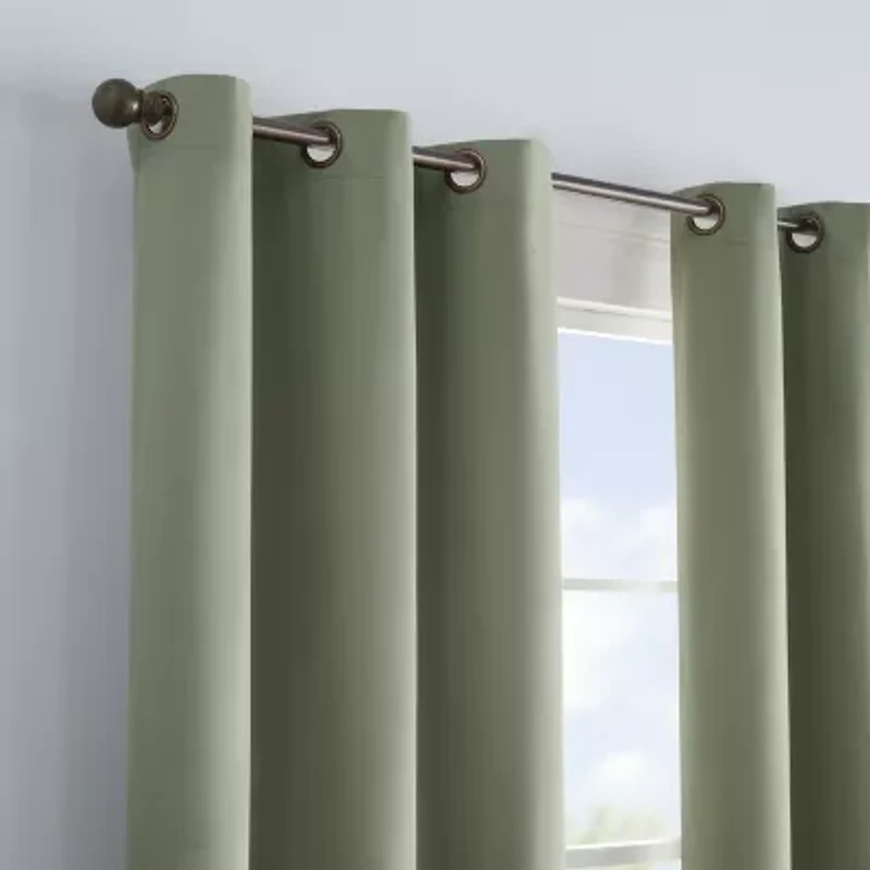 Eclipse Microfiber Grommet Top Energy Saving Blackout Single Curtain Panel