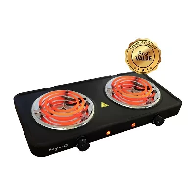 MegaChef Portable Dual Coil Electric Burner