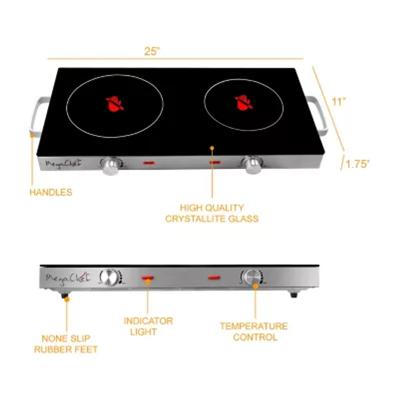 MegaChef Infrared Dual Cook Top Electric Burner