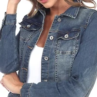 White Mark Womens Denim Midweight Jacket