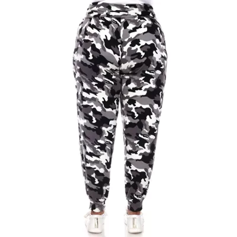 White Mark Womens Plus Cuffed Mid Rise Drawstring Pant
