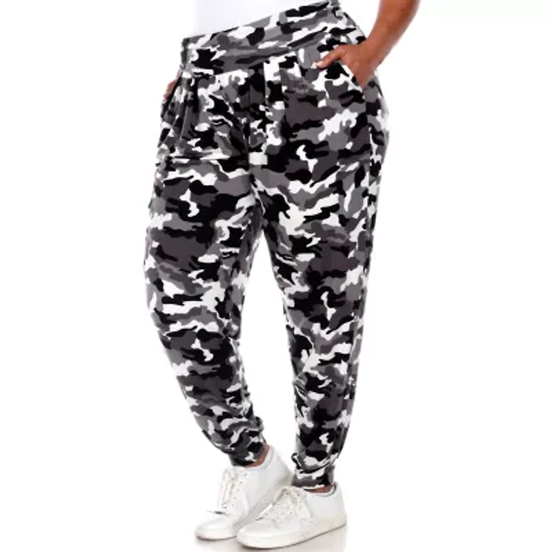 White Mark Womens Plus Cuffed Mid Rise Drawstring Pant
