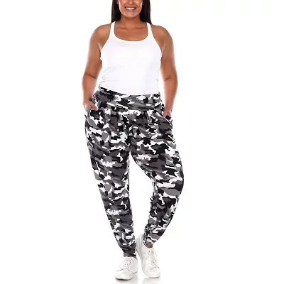 White Mark Womens Plus Cuffed Mid Rise Drawstring Pant