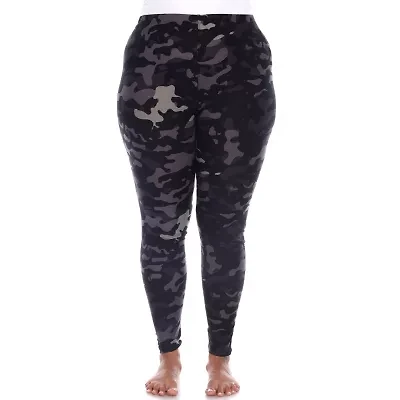 White Mark Womens Mid Rise 28" Plus Full Length Leggings