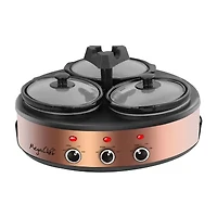 MegaChef Triple 1.5 Quart Slow Cooker and Buffet Server