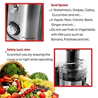 MegaChef Wide Mouth With Dual Speed Electric Juicer