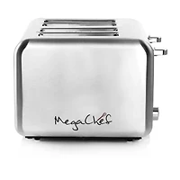 MegaChef 4-Slice Stainless Steel Extra Wide Slot Toaster