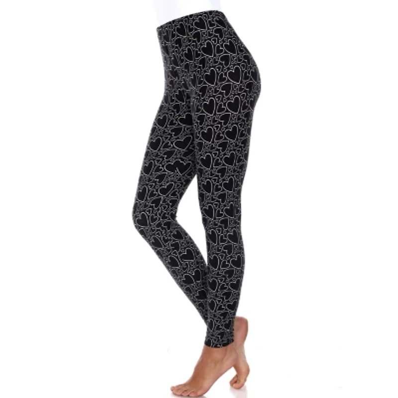 White Mark Womens Mid Rise 26" Full Length Leggings