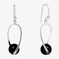Silver Treasures Genuine Stone Bead Womens Sterling Drop Earrings