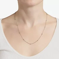Silver Reflections Womens Pure Over Brass 18 Inch Bead Chain Necklace