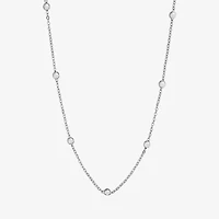Silver Reflections Womens Pure Over Brass 18 Inch Bead Chain Necklace