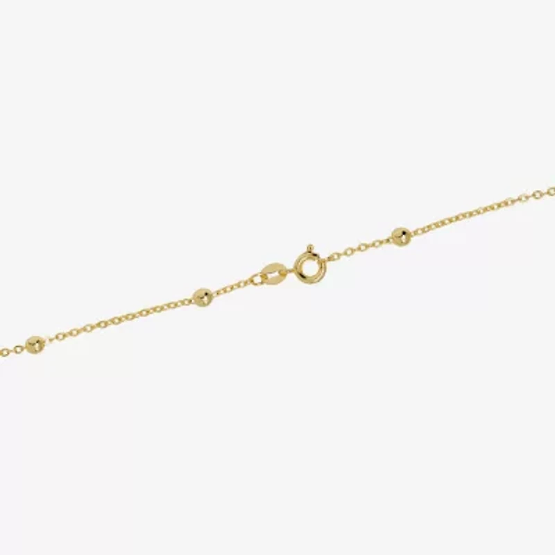 Silver Reflections Womens 24K Gold Over Brass 18 Inch Bead Chain Necklace