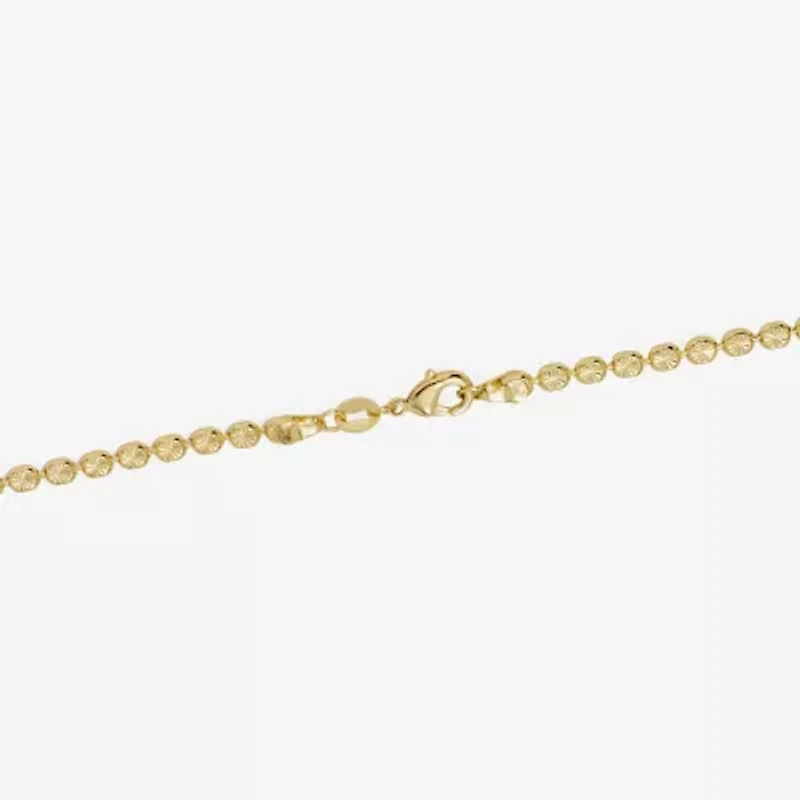 Silver Reflections Womens 24K Gold Over Brass 20 Inch Bead Chain Necklace