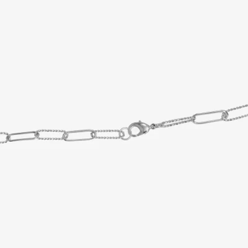 Silver Reflections Womens Pure Silver Over Brass 7.25 Inch Solid Paperclip Chain Bracelet