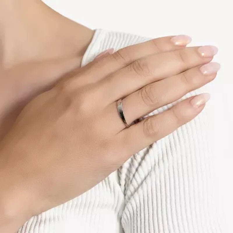 Silver Treasures Womens Sterling Silver Delicate Band