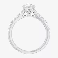 G-H / Si1-Si2) Womens 1 3/ CT. T.W. Lab Grown White Diamond 14K Gold Side Stone Engagement Ring