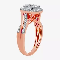 I Said Yes (H-I / I1) Womens 3/4 CT. T.W. Lab Grown White Diamond 14K Rose Gold Over Silver Sterling Cushion Halo Bridal Set