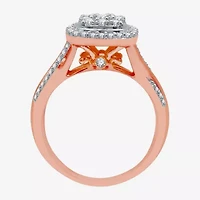 I Said Yes (H-I / I1) Womens 3/4 CT. T.W. Lab Grown White Diamond 14K Rose Gold Over Silver Sterling Cushion Halo Bridal Set