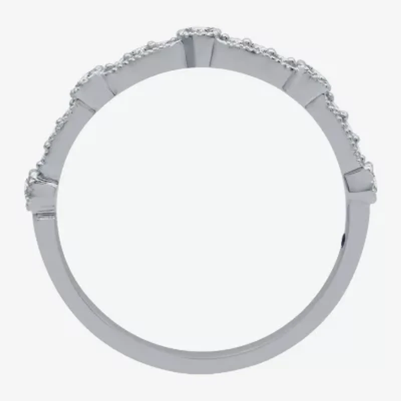 I Said Yes (H-I / I1) Womens 1/5 CT. Lab Grown White Diamond Sterling Silver Wedding Band