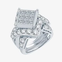 5 CT.T.W. Natural Diamond 14K White Gold Multi-Top Bridal Set