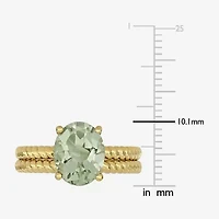 Modern Bride Gemstone Womens Genuine Green Quartz 14K Gold Bridal Set