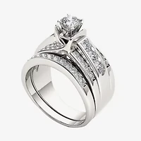 1 1/4 CT.T.W. Natural Diamond 14K White Gold Bridal Set