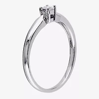 Womens 1/10 CT. T.W. Natural White Diamond Sterling Silver Promise Ring