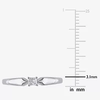 Womens 1/10 CT. T.W. Natural White Diamond Sterling Silver Promise Ring