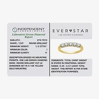 (H-I / I1) Womens 1/2 CT. T.W. Lab Grown White Diamond 10K Gold 5-Stone Anniversary Band