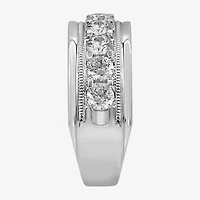 Mens 5MM 2 CT. T.W. Natural White Diamond 10K Gold Wedding Band